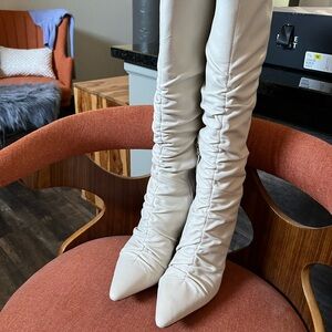 VILA White Over the Knee Slouchy Boots